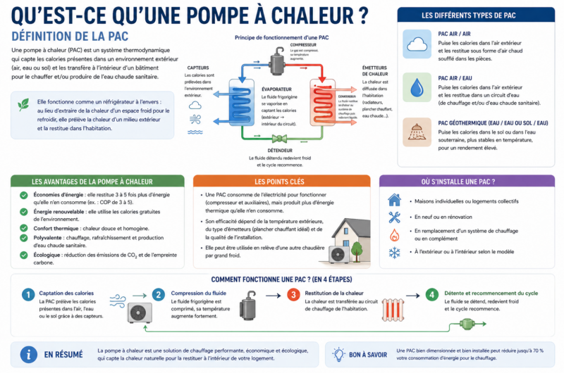 Qu’est-ce qu’une pompe à chaleur ? Définition de la PAC