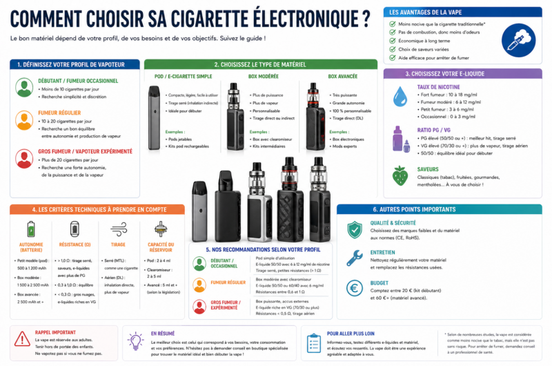 Comment choisir sa cigarette électronique ?