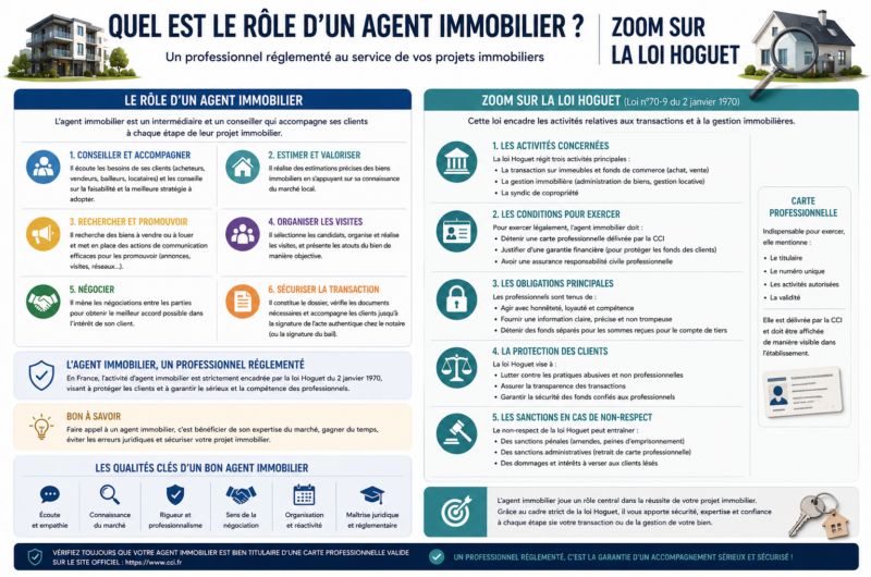 Quel est le rôle d’un agent immobilier ? Zoom sur la loi Hoguet