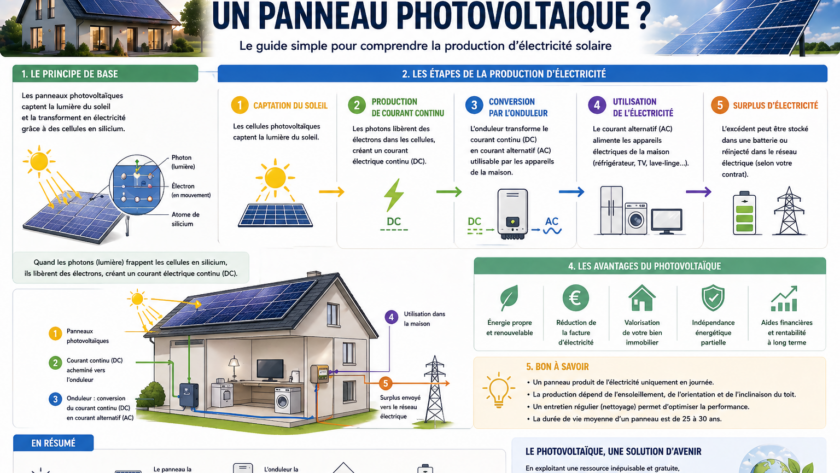 Comment fonctionne un panneau photovoltaïque ?