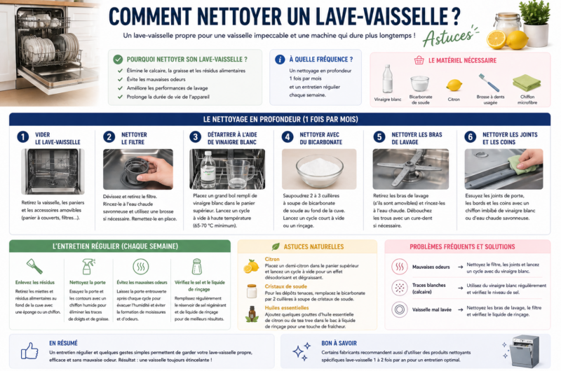 Comment nettoyer un lave-vaisselle ? Astuces