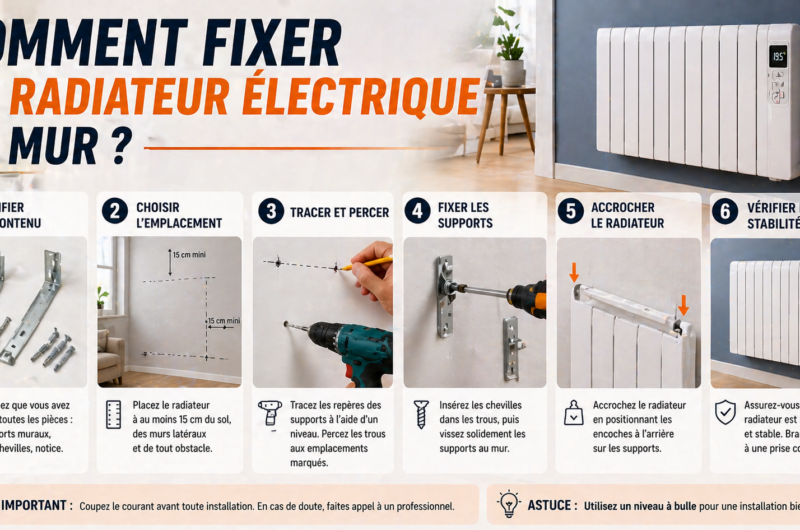 Comment fixer un radiateur électrique au mur ?