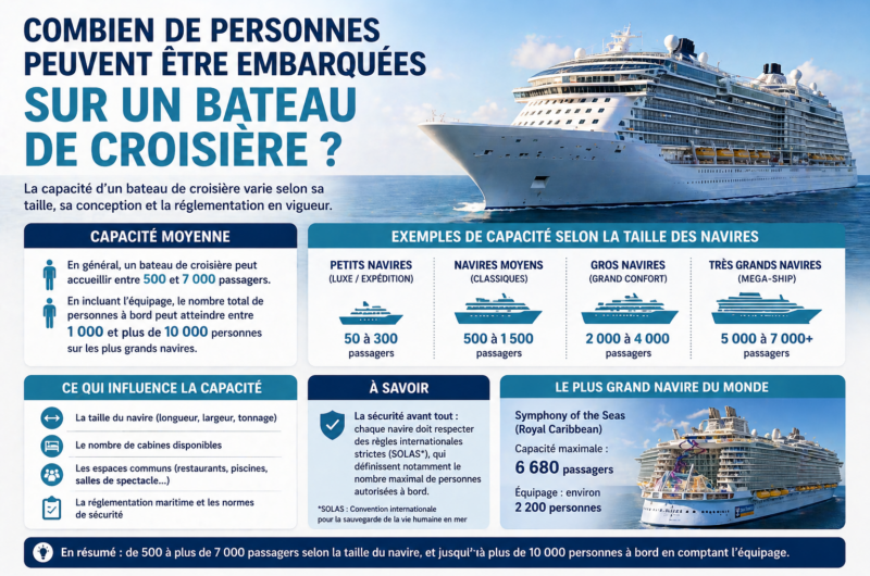 Combien de personnes peuvent être embarquées sur un bateau de croisière ?