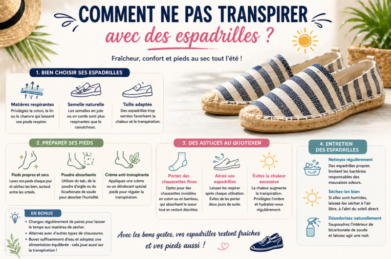 Comment ne pas transpirer avec des espadrilles ?