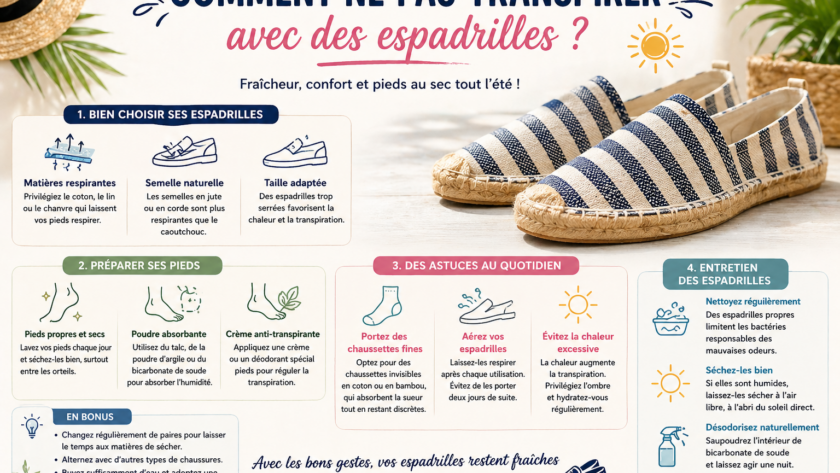 Comment ne pas transpirer avec des espadrilles ?
