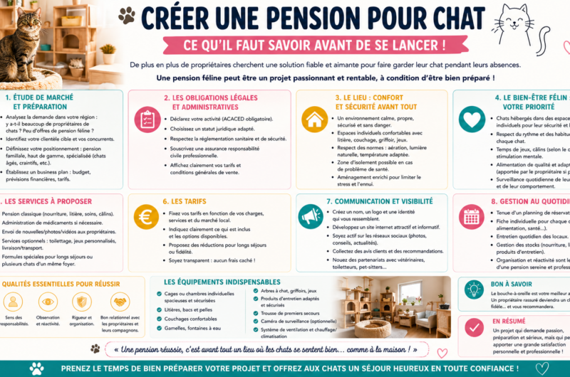 Créer une pension pour chat : ce qu’il faut savoir avant de se lancer !