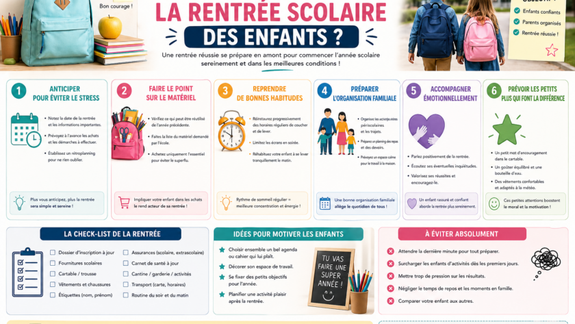 Comment préparer la rentrée scolaire des enfants ?
