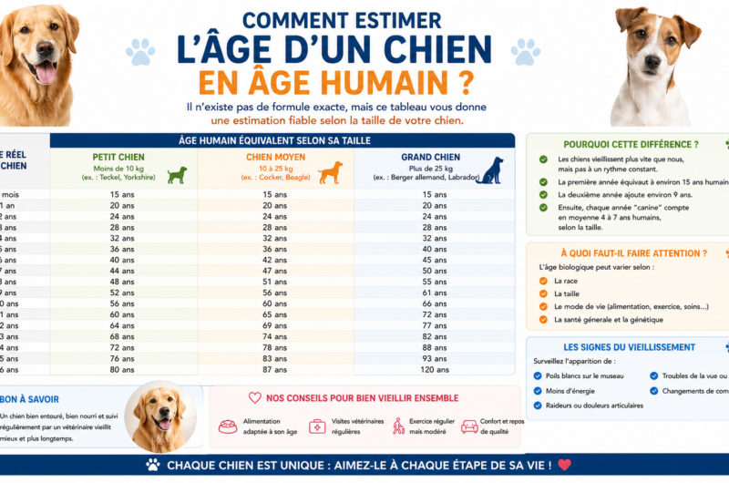 Comment estimer l’âge d’un chien en âge humain ?