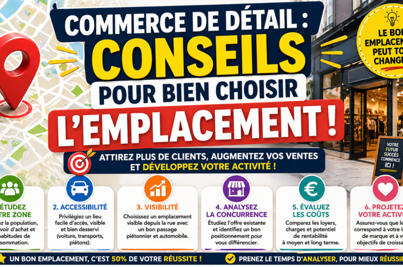 Commerce de détail : conseils pour bien choisir l’emplacement !