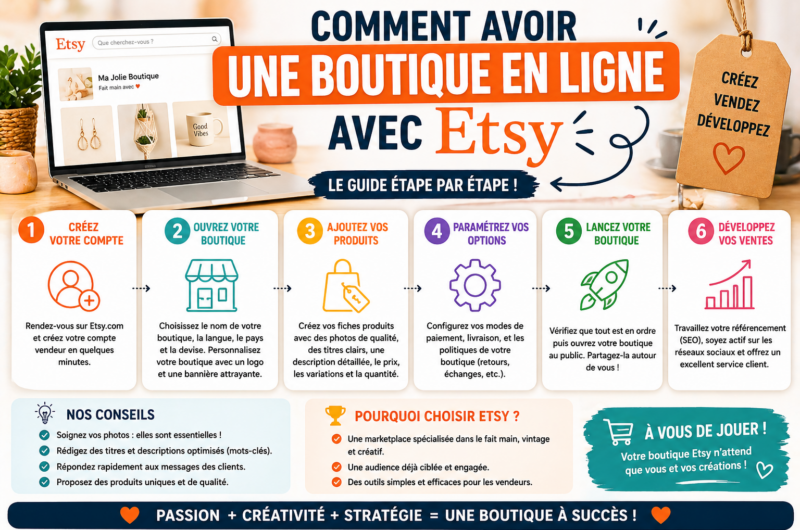 Comment avoir une boutique en ligne avec ETSY ?