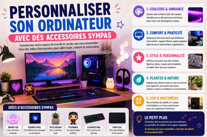 Personnaliser son ordinateur avec des accessoires sympas