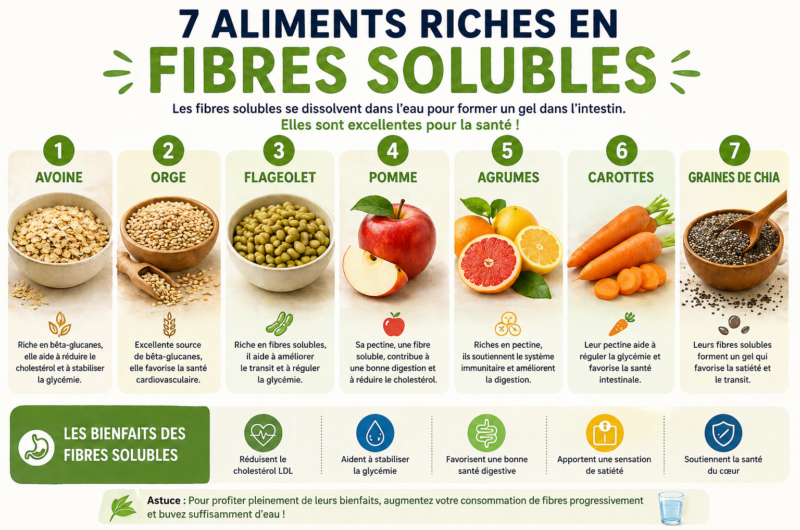 7 aliments riches en fibres solubles