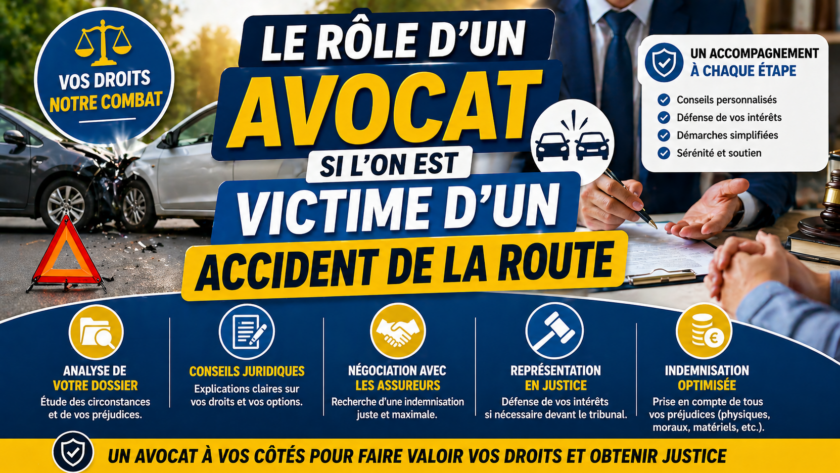 Le rôle d’un avocat si l’on est victime d’un accident de la route