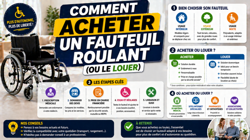 Comment acheter un fauteuil roulant ? (ou le louer)