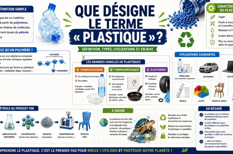 Que désigne le terme « plastique » ?