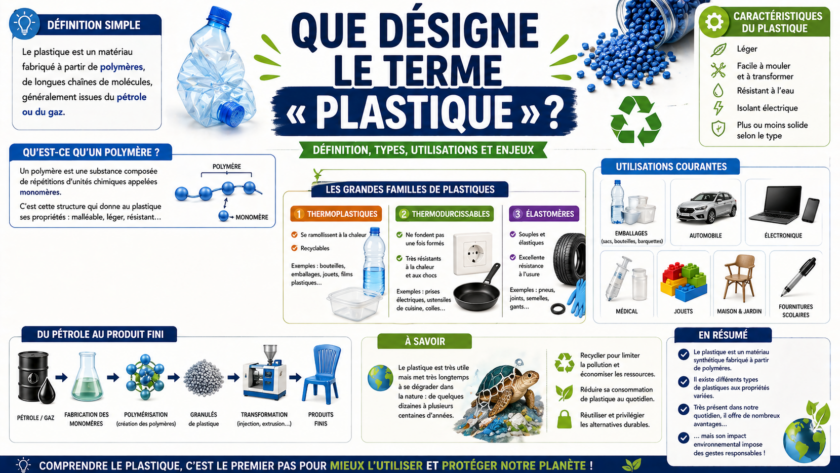 Que désigne le terme « plastique » ?