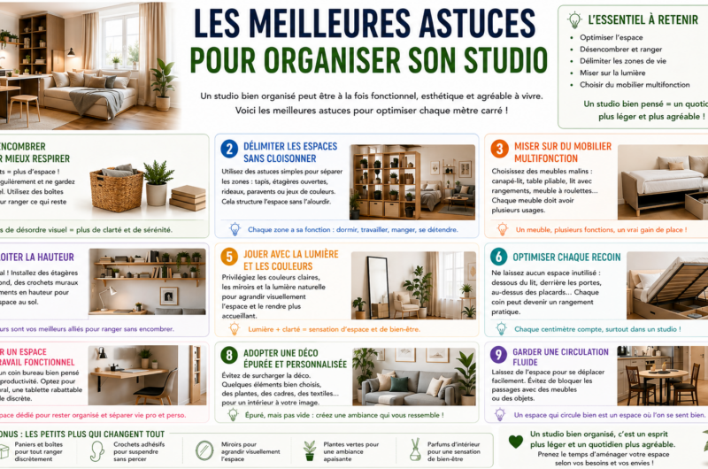 Les meilleures astuces pour organiser son studio