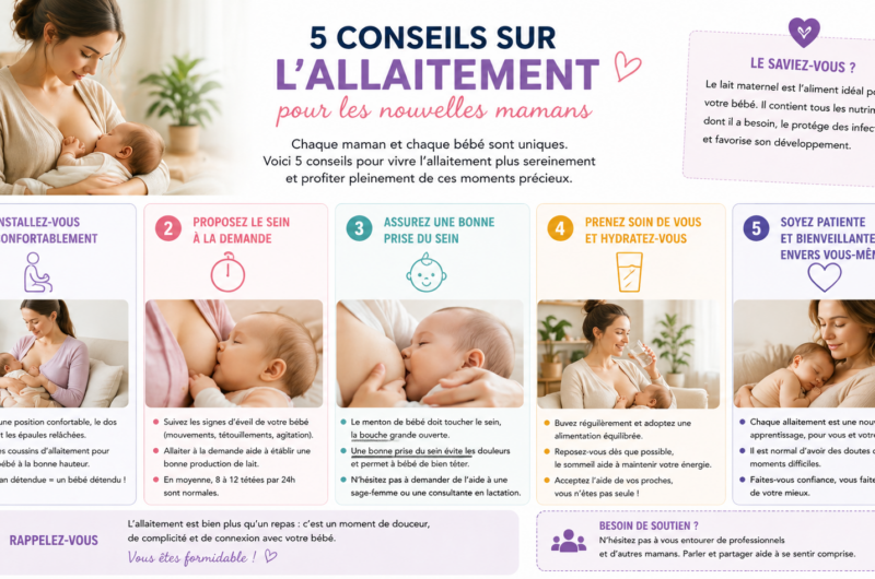 5 conseils sur l’allaitement pour les nouvelles mamans