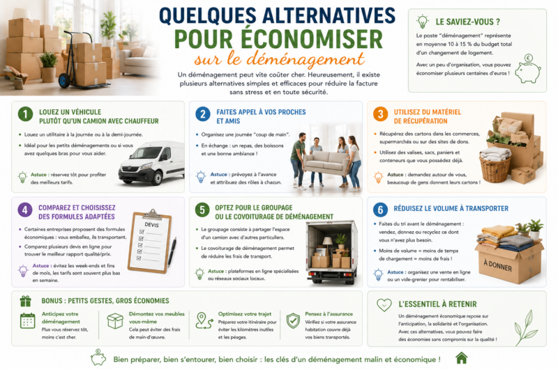 Quelques alternatives pour économiser sur le déménagement