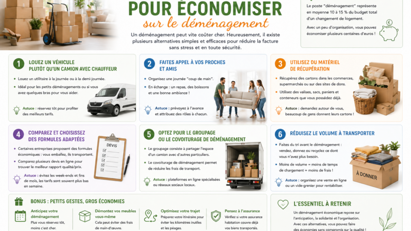 Quelques alternatives pour économiser sur le déménagement
