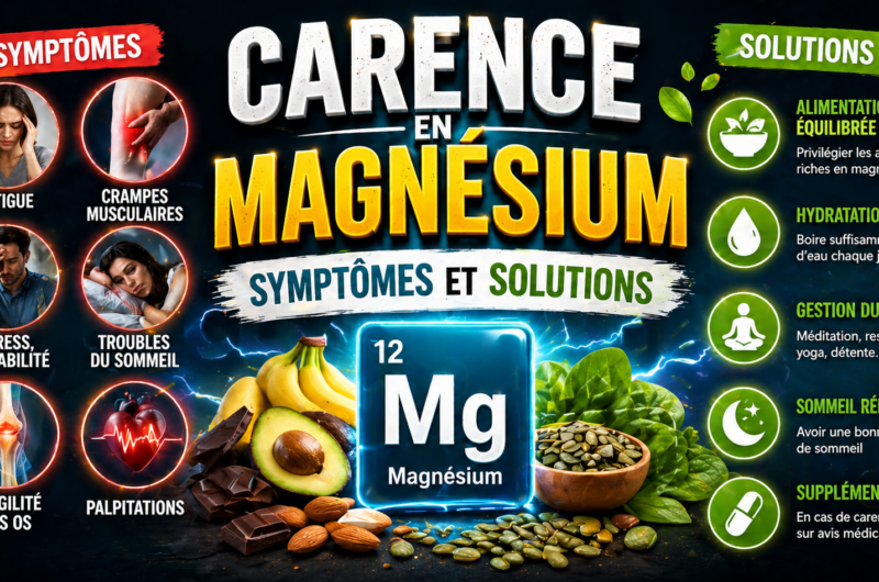 Carence en magnésium : symptômes et solutions