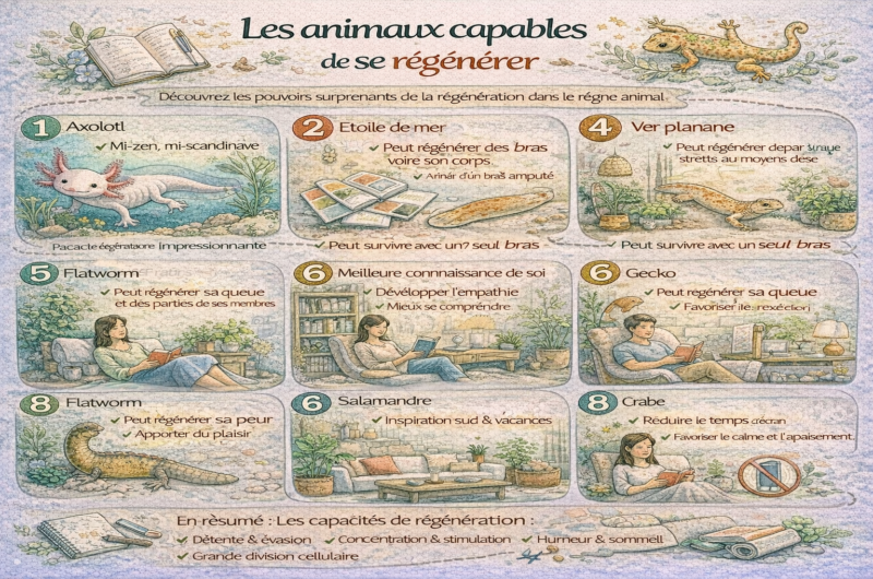 Les animaux capables de se régénérer