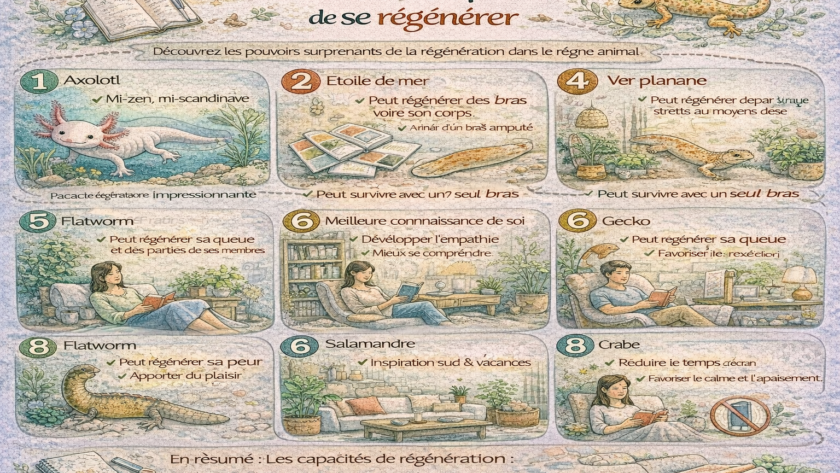 Les animaux capables de se régénérer