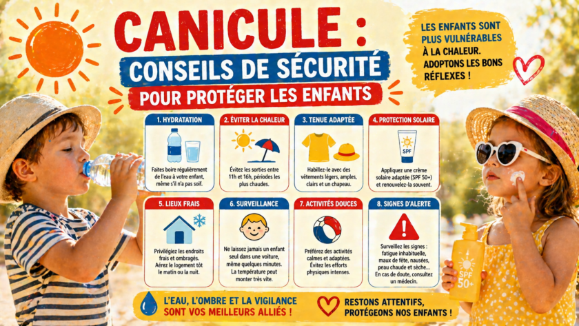 Canicule : conseils de sécurité pour protéger les enfants