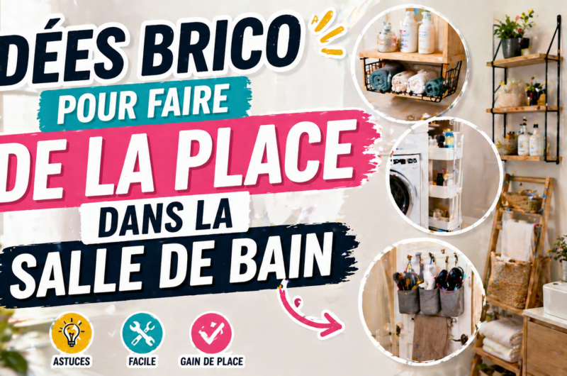 Idées brico pour faire de la place dans la salle de bain