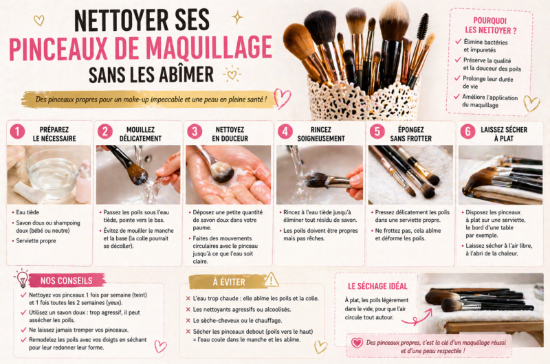 Nettoyer ses pinceaux de maquillage sans les abîmer