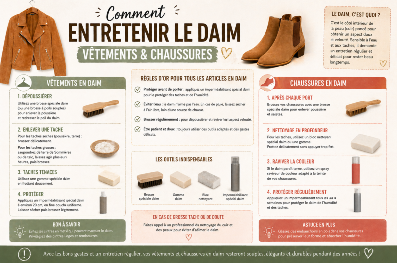Comment entretenir le daim : vêtements et chaussures