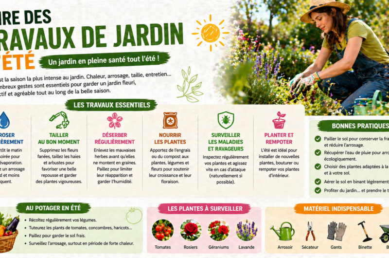 Faire des travaux de jardin l’été