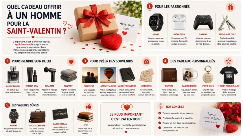 Quel cadeau offrir à un homme pour la Saint-Valentin ?