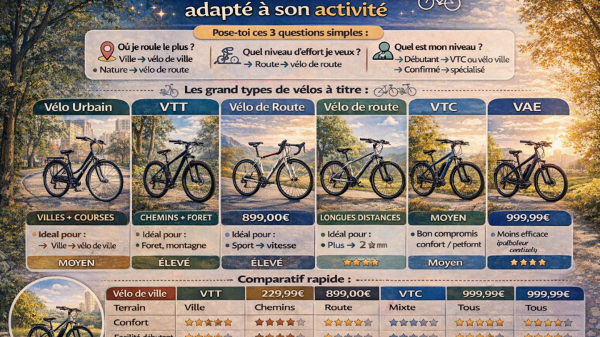 Comment choisir un vélo adapté à son activité