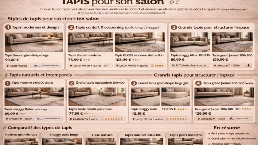Comment choisir le bon tapis pour son salon