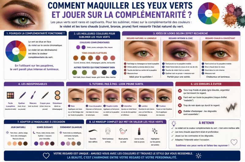 Comment maquiller les yeux verts et jouer sur la complémentarité ?