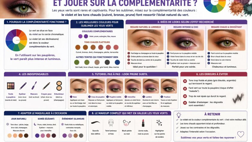Comment maquiller les yeux verts et jouer sur la complémentarité ?