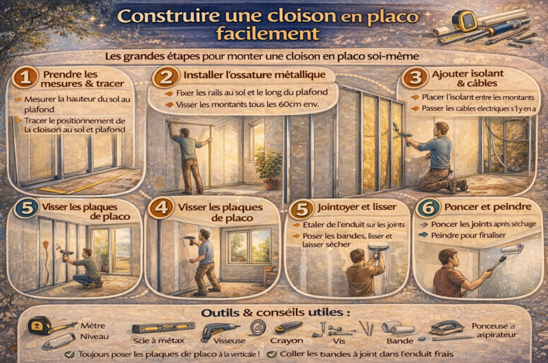 Construire une cloison en placo facilement