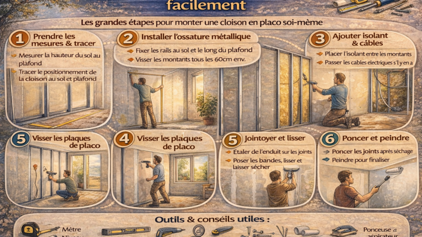 Construire une cloison en placo facilement