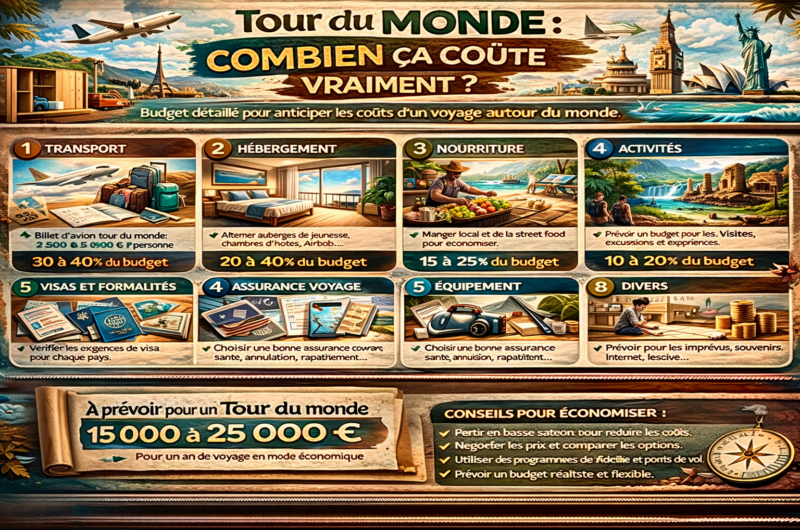 Tour du monde : combien ça coûte vraiment ?