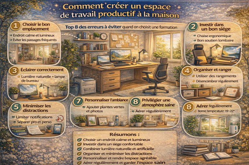 Comment créer un espace de travail productif à la maison