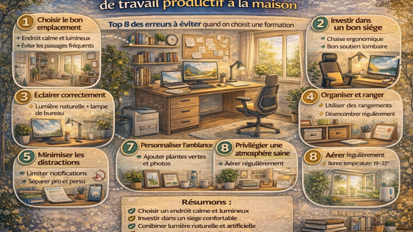 Comment créer un espace de travail productif à la maison