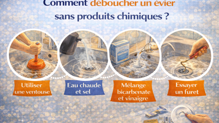 Comment déboucher un évier sans produits chimiques ?