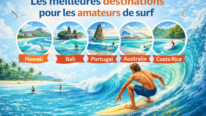 Les meilleures destinations pour les amateurs de surf