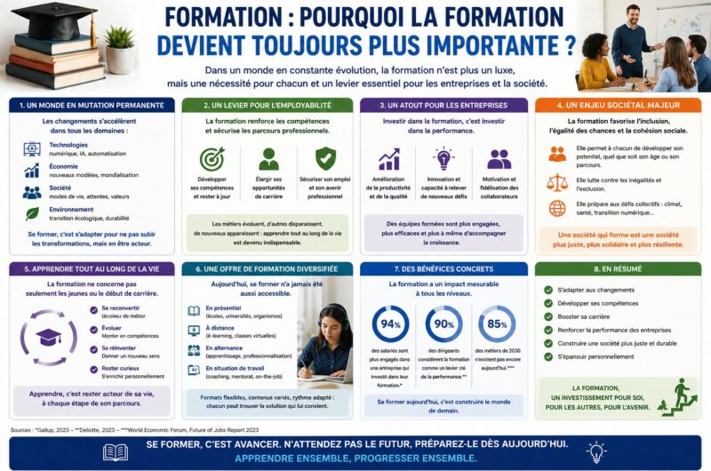 Formation, pourquoi la formation devient toujours plus importante