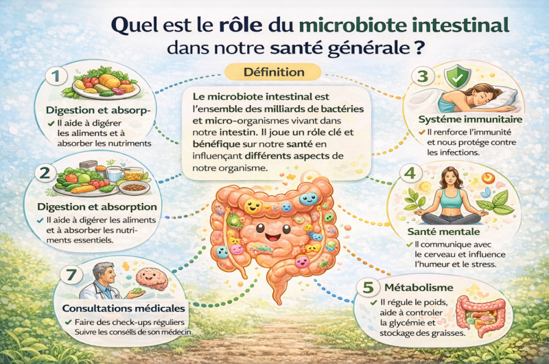 Quel est le rôle du microbiote intestinal dans notre santé générale ?