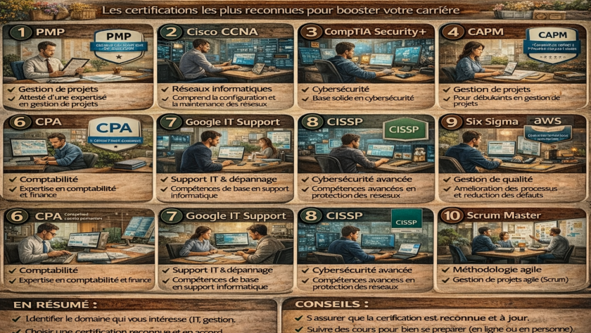 Les certifications professionnelles les plus utiles