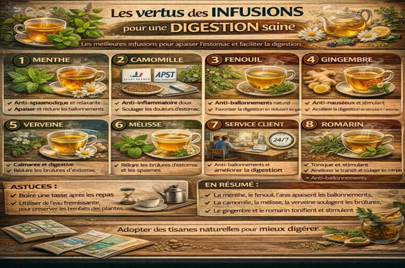 Les vertus des infusions pour une digestion saine