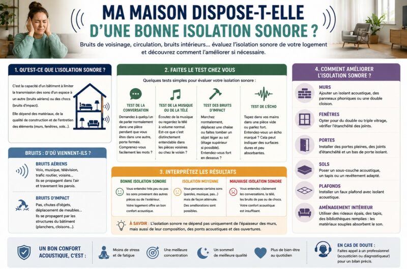 Ma maison dispose-t-elle d’une bonne isolation sonore ?