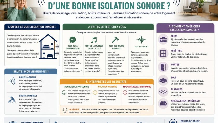Ma maison dispose-t-elle d’une bonne isolation sonore ?
